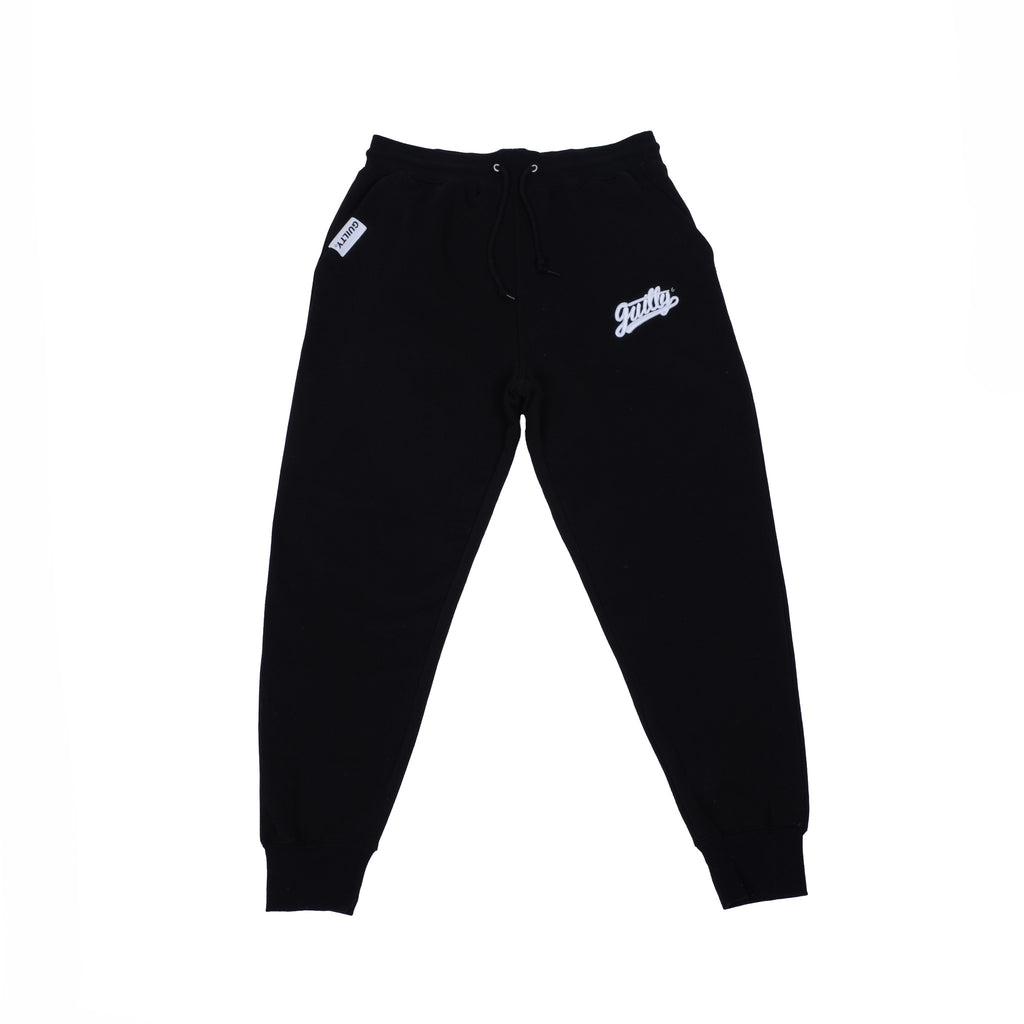Embroidered Logo Joggers [Black]