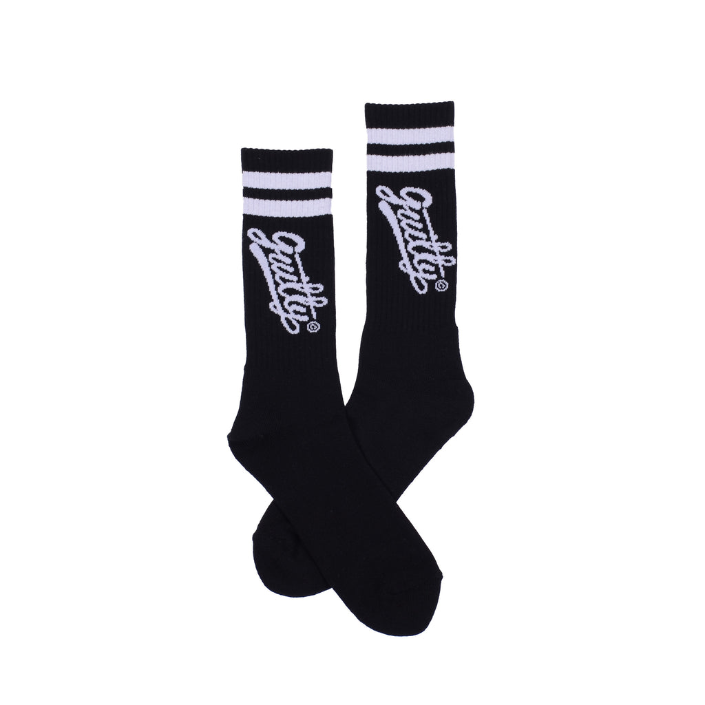 Classic Logo Striped Socks [Black]