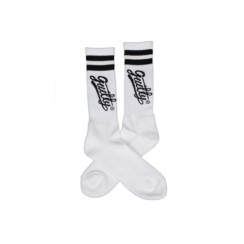Classic Logo Striped Socks [White]